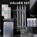 STAGEEK 0.5mm/0.7mm Mechanical Pencil Set with Case - 4PCS Metal Mechanical Pencils, 8 Tubes HB #2 Lead Refills, 3PCS 4B Erasers and 9PCS Eraser Refills, Lead Mechanical Pencils for Writing & Drawing