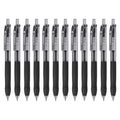 STAGEEK 0.5mm Gel Pens Fine Point Smooth Writing, 12PCS Black Ink Pens, Retractable Leather-Like Black, Business Gel Pen for Journaling, Writing, School, Office Use (Black)