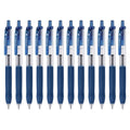 STAGEEK 0.5mm Gel Pens Fine Point Smooth Writing, 12PCS Blue Ink Pens, Retractable Leather-Like Blue, Business Gel Pen for Journaling, Writing, School, Office Use (Blue)
